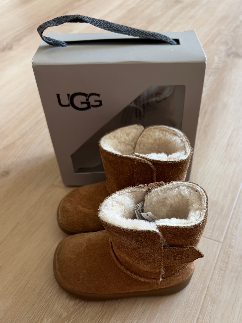 UGG Kids Chestnut Suede Sheepskin Boots